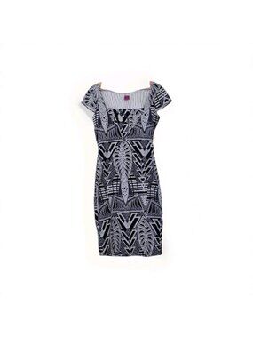 Save The Queen! Dress EU L US S/M Geo Tribal Leaf Mosaic Print Wearable Art Boho